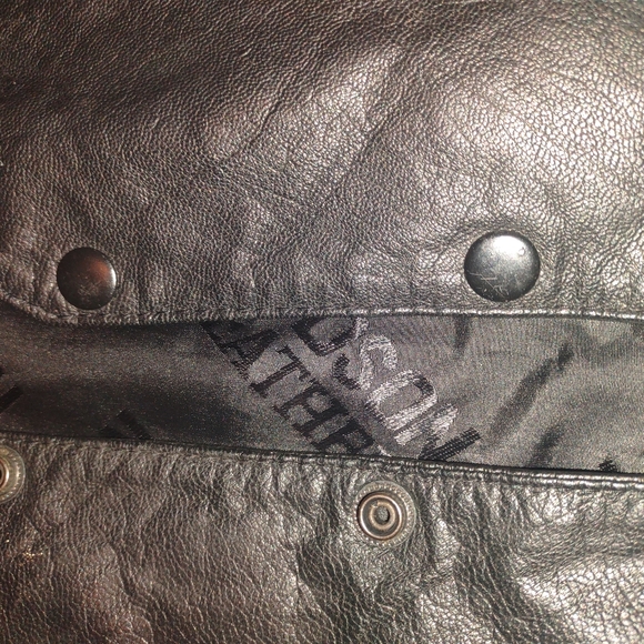Hudson leather vest with patches sz large like new - Picture 5 of 7